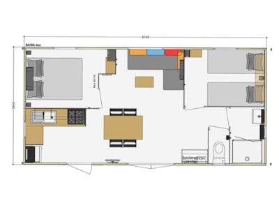 Mobile Home BAHIA/SANTAFE VIP 31 m² 2 bedrooms  with covered terrace