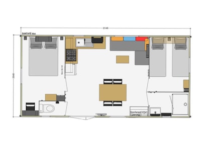 Mobile Home BAHIA/SANTAFE VIP 31 m² 2 bedrooms  with covered terrace