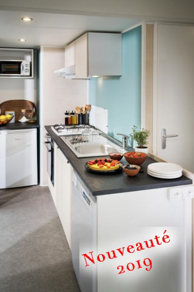 Mobile Home Belle Île VIP 26.10 m² 2 bedrooms  with covered terrace