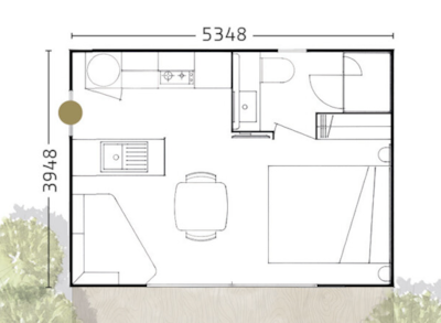Majestic Cottage Suite 20 m² - 1 bedroom - 1 bathroom with toilet - High-end amenities + COVERED ter