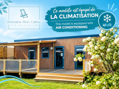 WITH AIR CONDITIONING Cottage OLYMPE 35 m² - 2 Bedrooms - 2 Bathrooms - 2 WC + terrace covered