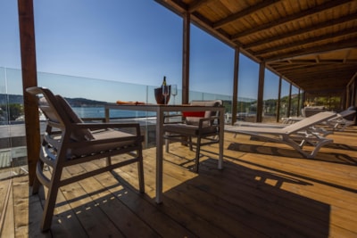 Luxury couple with terrace and seaview