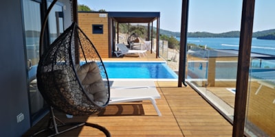 Luxury couple camping villa with swimming pool