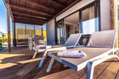 Luxury couple camping villa with swimming pool