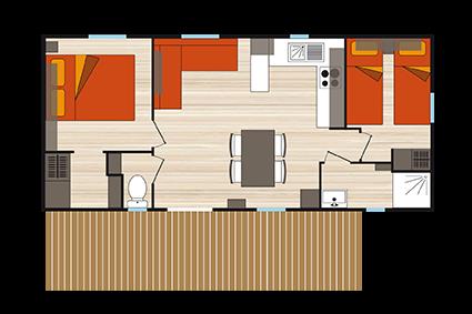 Mobil Home Premium Mercredi 2 Chambres 4 Pers. Mobil Home Premium Mercredi 2 Chambres 4 Pers.