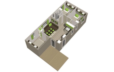 RESIDENTIEL 3 bedrooms, 6 to 8 people