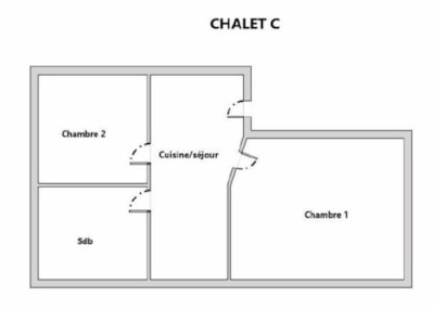 Chalet Ker Fest 2 bedrooms - adapted to the people with reduced mobility