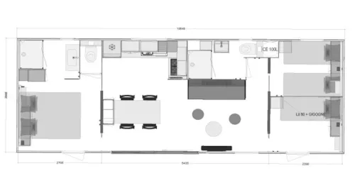 Mietunterkunft - Le Paradis - Mobilheim Luxe 3 Zimmer + 2 Badezimmer + Grillen + Jacuzzi - image n°2 - Camping Paradis Family des Issoux