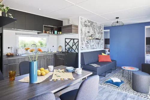 Mietunterkunft - Le Paradis - Mobilheim Luxe 3 Zimmer + 2 Badezimmer + Grillen + Jacuzzi - image n°1 - Camping Paradis Family des Issoux