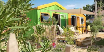 Mietunterkunft - Mobilheim Privilège Insolite 2 Schlafzimmer + Tv - Clico Chic - Camping Les Cabanes d'Oléron