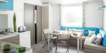 Mietunterkunft - Mobilheim Confort 2 Schlafzimmer + Tv + Überdachte Terrasse - Clico Chic - Camping Les Cabanes d'Oléron