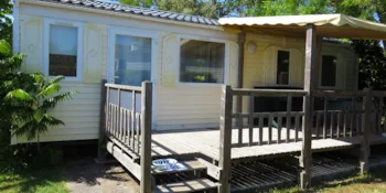 Mietunterkunft - Mobilheim Ancien 1Er Prix 3 Schlafzimmer - Clico Chic - Camping Les Cabanes d'Oléron