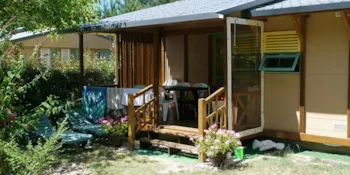 Mietunterkunft - Hütte Ancien 1Er Prix 3 Schlafzimmer + Tv - Clico Chic - Camping Les Cabanes d'Oléron