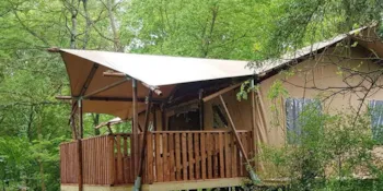 Mietunterkunft - Zeltbungalow Safari 2 Schlafzimmer + Tv - Clico Chic - Camping Les Cabanes d'Oléron