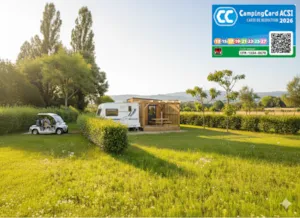 Emplacement - ACSI Preis mit privatem Sanitär Neuheit 2026 (Unverbindliches Foto erstellt von KI) - Le Coin Tranquille C'est Si Bon