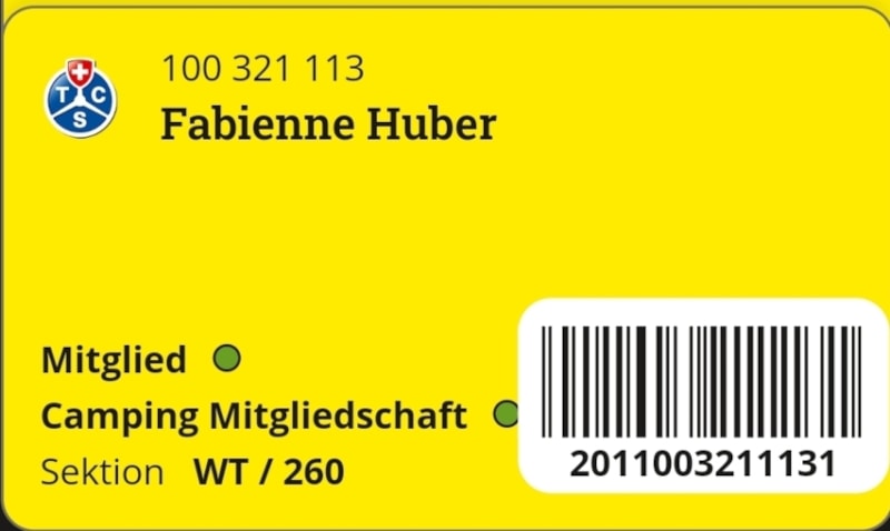 Tarif TCS Mitglied mit eigenem Sanitärbereich (unverbindliches Foto erstellt von IA)