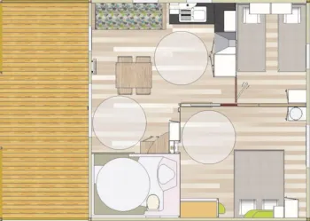Mietunterkunft - Chalet Origan 2 Zimmer Ausgestattet Für Behindertes - Camping Marvilla Parks - Les Chardons Bleus de La Turballe