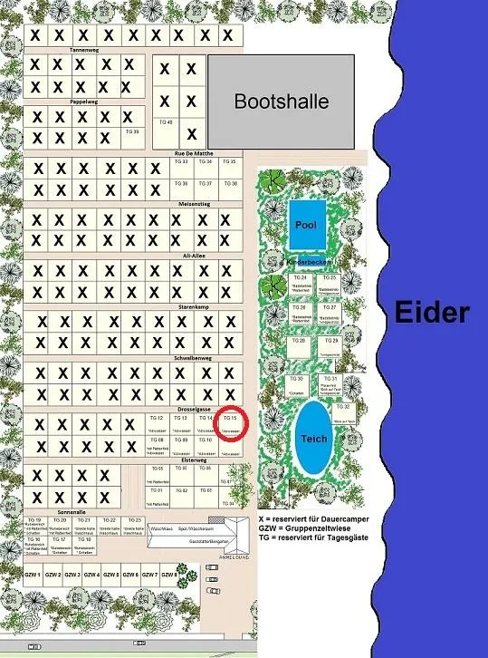 Emplacement - Emplacement Tg 15 - Eidertal Camping