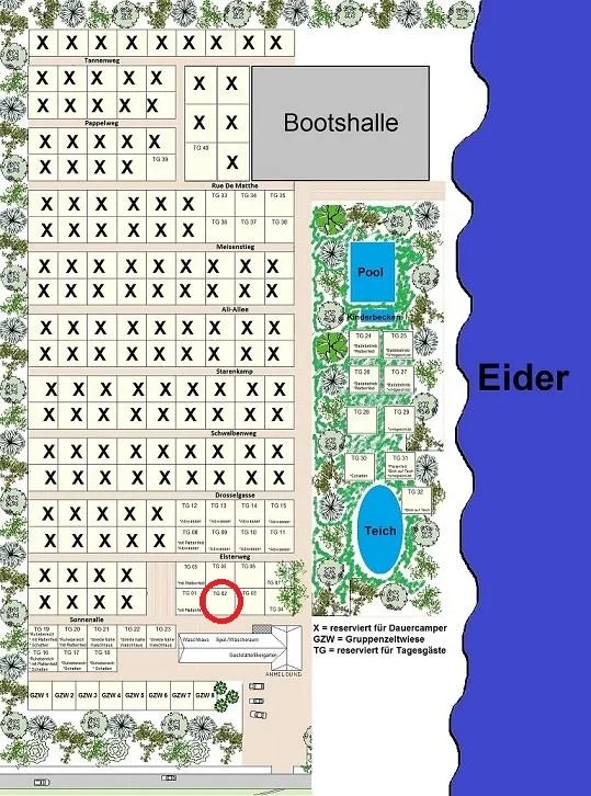Emplacement - Emplacement Tente Tg 02 - Eidertal Camping