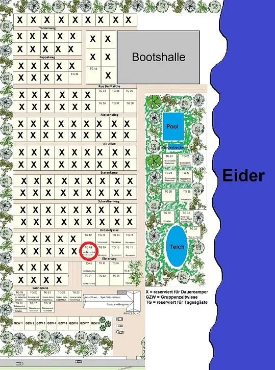 Emplacement - Emplacement Tg 08 - Eidertal Camping