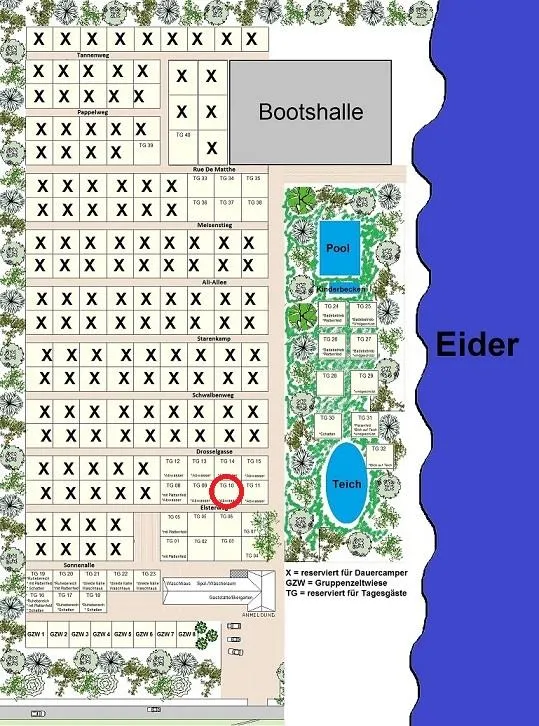 Emplacement - Emplacement Tg 10 - Eidertal Camping