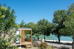 Huuraccommodatie(s) - Cottage Premium Meerzicht- 27M² - 2 Slaapkamers - Campasun Camping de l’Etang de La Bonde