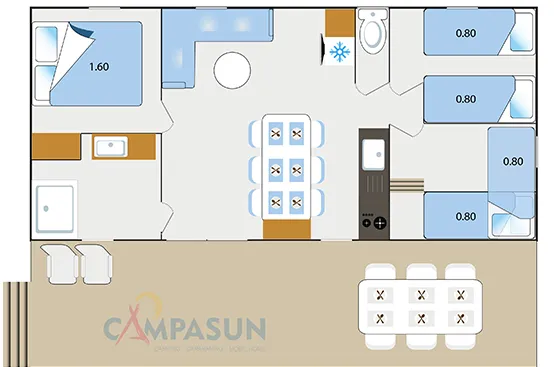 Cottage Provence - 33M² - 3 Chambres ( 5 Adultes Et 1 Enfant)