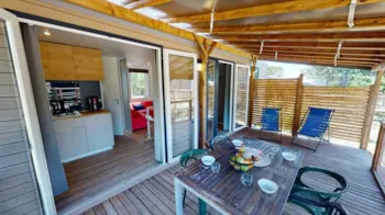Location - Mobil Home Lourmarin Avec Jacuzzi - 32M² - 2 Chambres - Campasun Camping de l’Etang de La Bonde