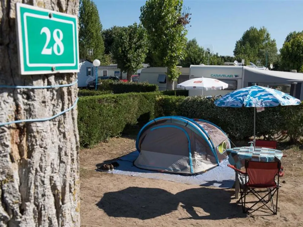 Kampeerplaats(en) - Standplaats Pakketprijs Wandelaar Per Voet Of Per Fiets Met Tent (Elektriciteit) - Camping Le Petit Bois