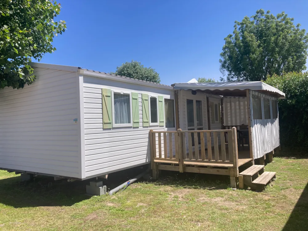 Huuraccommodatie(s) - Stacaravan Confort 30 M² - 3 Slaapkamers - Camping Le Petit Bois