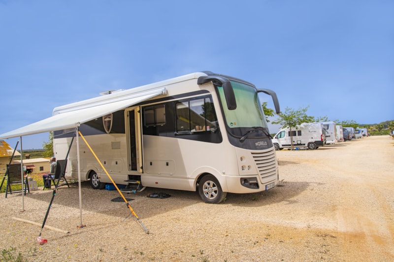 Motorhome pitch of more than 10 meters