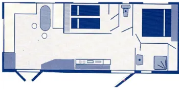 Mietunterkunft - Mobilheim Bk26++ - Camping du Trez