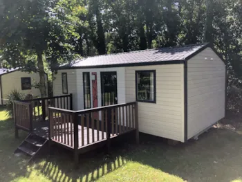 Mietunterkunft - Mobilheim Bermudes, Halbüberdachte Terrasse, Tv - Camping du Trez