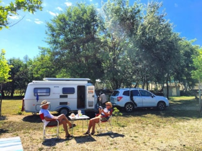 Pitch RVPark in the sun