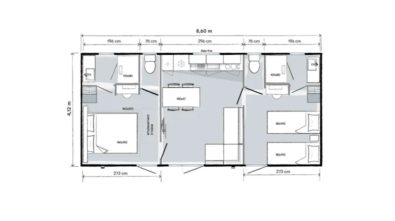 Cottage 33M² Confort - 2 Chambres + Terrasse Semi-Couverte + Tv + 2Sdb + Vue Lac