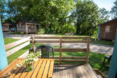 Chalet Malin 13m² - 1 bedroom - with toilet - shower at the campsite sanitary block - — 3
