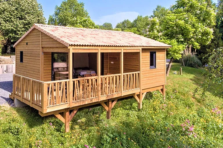 Location - Chalet Premium 34M² - 2 Chambres - - Camping Beau Rivage