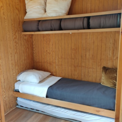 Chalet Malin 13m² - 1 bedroom - with toilet - shower at the campsite sanitary block - — 8