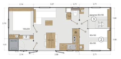 Mobil-home 2023 Familial 6 personnes Premium