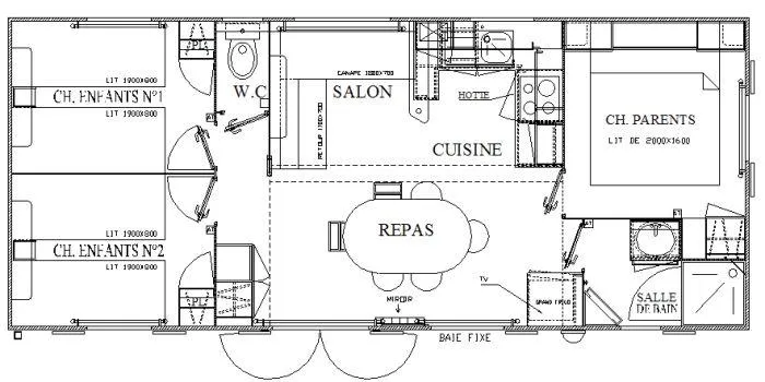 Mobil-Home Premium Flores 3 Chambres