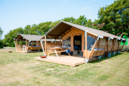 Location - Nouveaute 2024 Lodge Toile Evasion N°1 - Camping l'Air du Temps