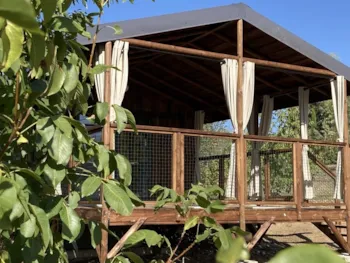 Mietunterkunft - Premium-Hütte Auf Stelzen - Camping l'Air du Temps