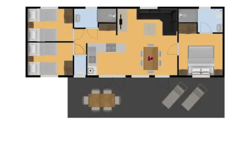 Huuraccommodatie(s) - Stacaravan Muzelle (2 Badkamers) - image n°7 - RCN Belledonne