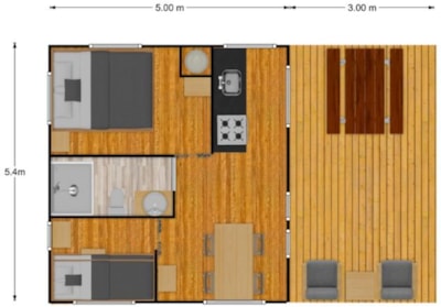 WOOD LODGE - with bathroom