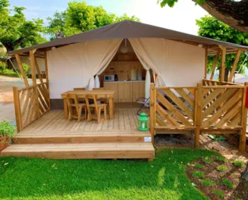 Mietunterkunft - Safari Tent Lake View - Campeggio della Colombaia