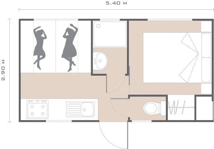 Mobil Home Oleandri 2 Pièces