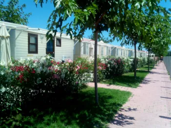 Huuraccommodatie(s) - Tweekamerstacaravan Oleandri - Heliopolis Camping & Village