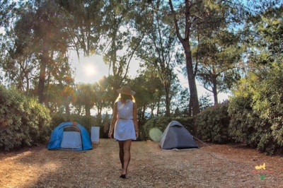 Pitch small tent 2x2 — 2