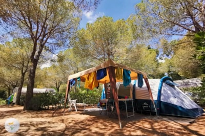 Pitch big tent — 4
