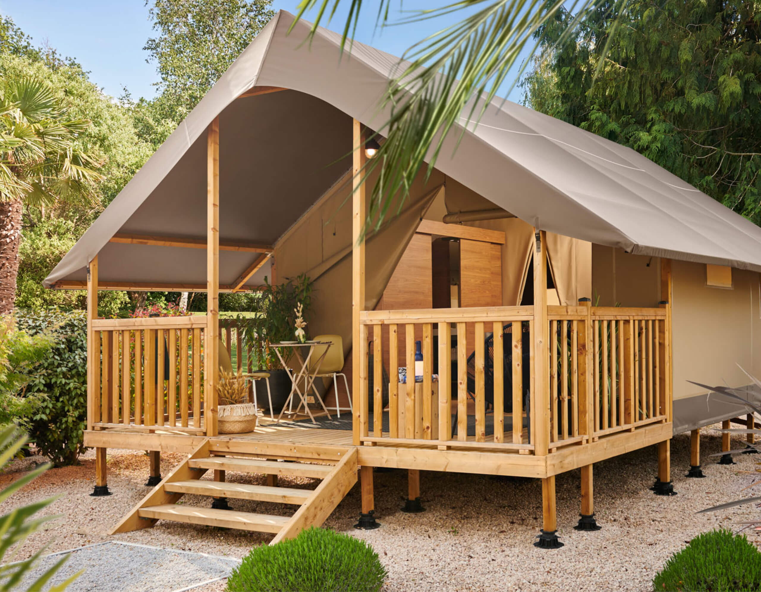 Location - Lodge 2 Chambres - Camping du Vieux Moulin